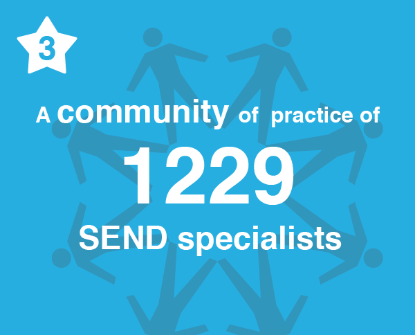 Number 3. A community of practice of 1229 SEND specialists.